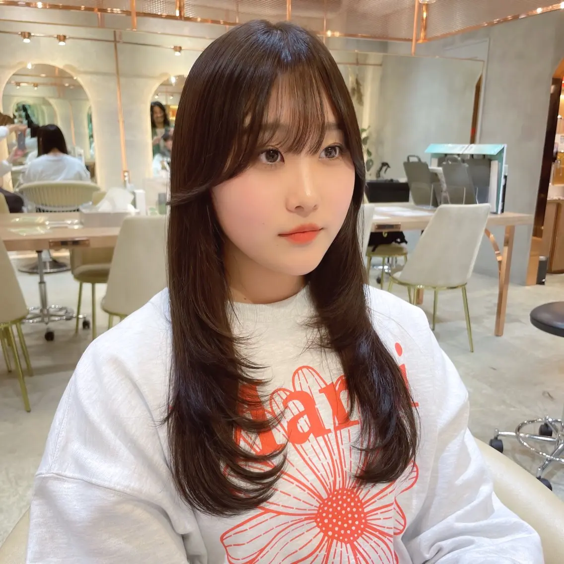 セミロング カラー カット ヘアカラー トリートメント レイヤー/韓国ヘア 縮毛矯正🫧鈴木颯のヘアスタイル