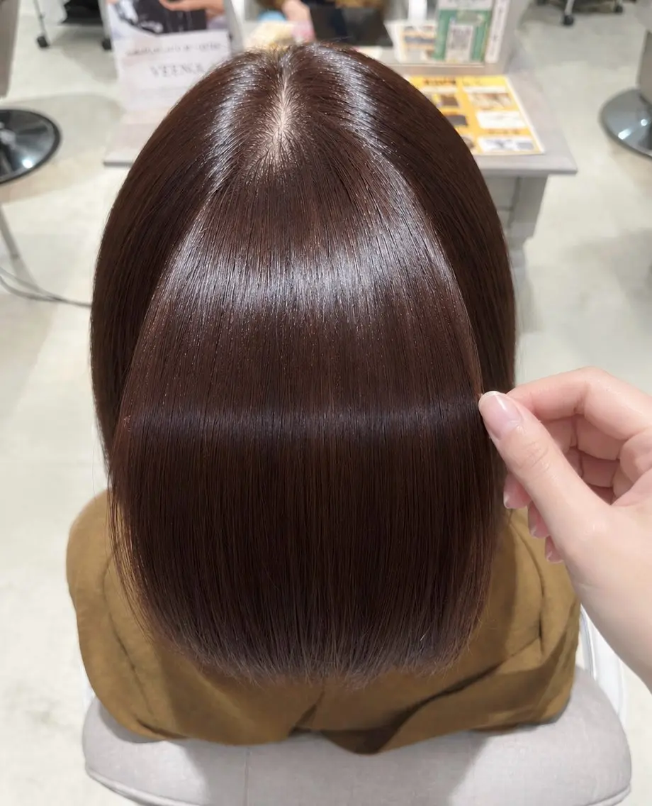 【☀️汗・湿気に負けない髪へ☀️ 】似合わせカット＋縮毛矯正(髪質改善ストレート）💇‍♀️の写真