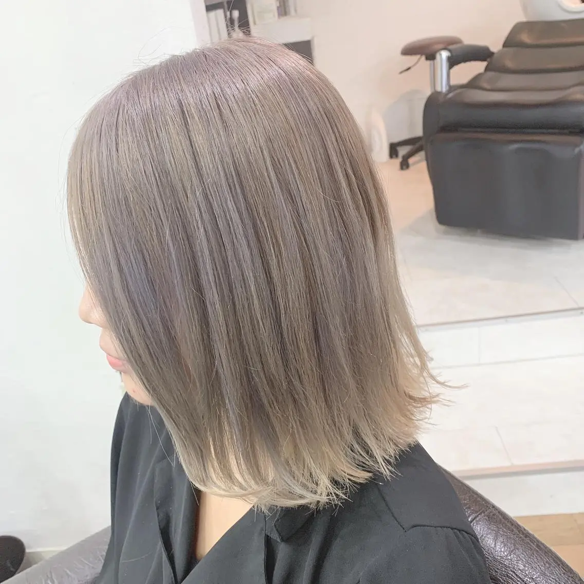 ミディアム カラー R ri R takagiのヘアスタイル
