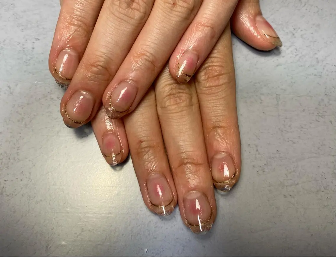 ネイル チークネイル フレンチネイル N&nails エヌアンドネイルズのネイルデザイン