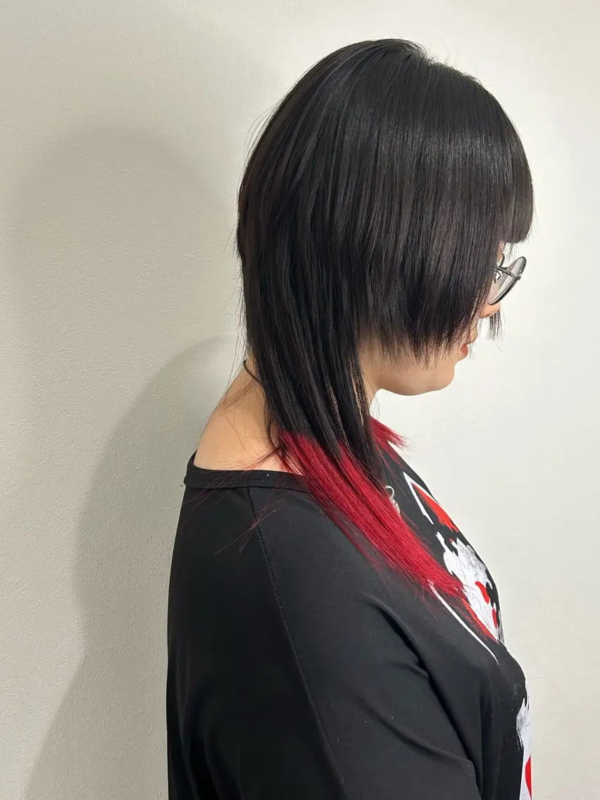 ロング カラー ヘアアレンジ デザインカラー インナーカラー レイヤーカット ロング ウルフカット 🐺青木光太朗 ウルフ/レイヤー🐺のヘアスタイル