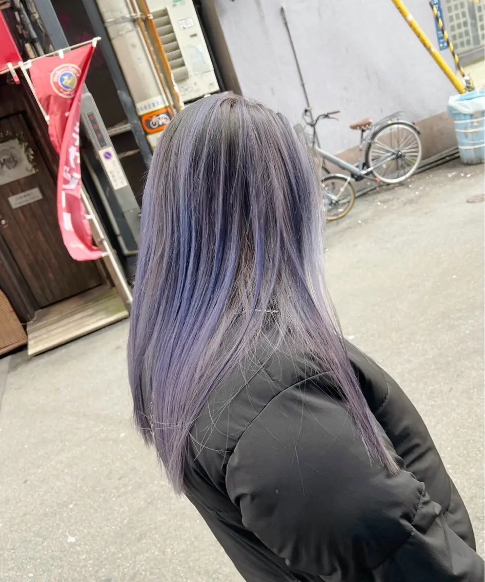 セミロング カラー バレイヤージュ ラベンダーカラー レイヤーカット ヘアカラー トリートメント 指名数No.1 /NAOYAのヘアスタイル