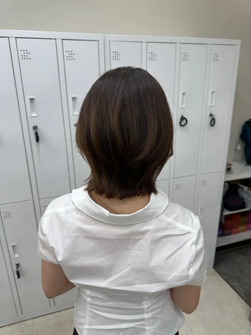 ミディアム カラー カット ヘアカラー 丸山 心 / 艶カラーのヘアスタイル