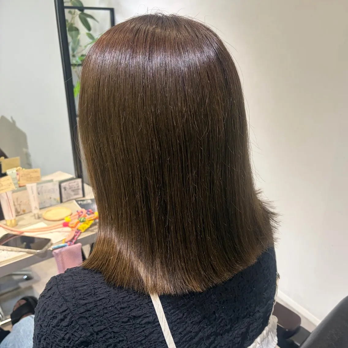 ミディアム カラー ベージュカラー オリーブベージュ カット ヘアカラー トリートメント MIRUKA/ 暖色カラー/ベージュのヘアスタイル