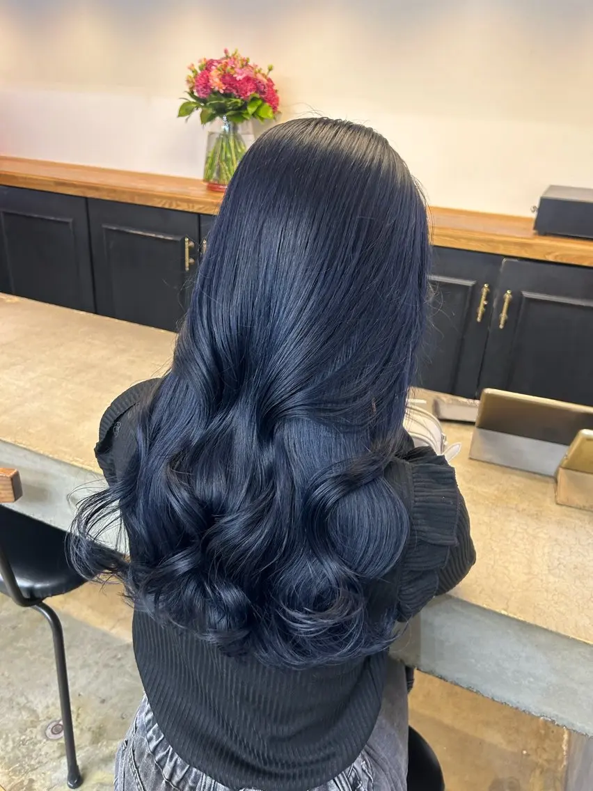 ロング カラー カット ヘアカラー トリートメント 🌷ラベンダーピンク 顔まわり🌷ねいろのヘアスタイル