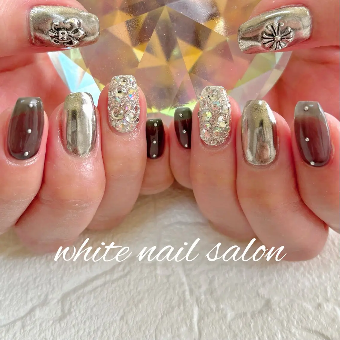 ネイル フットネイル 持ち込み ハンドネイル white nail salonのネイルデザイン