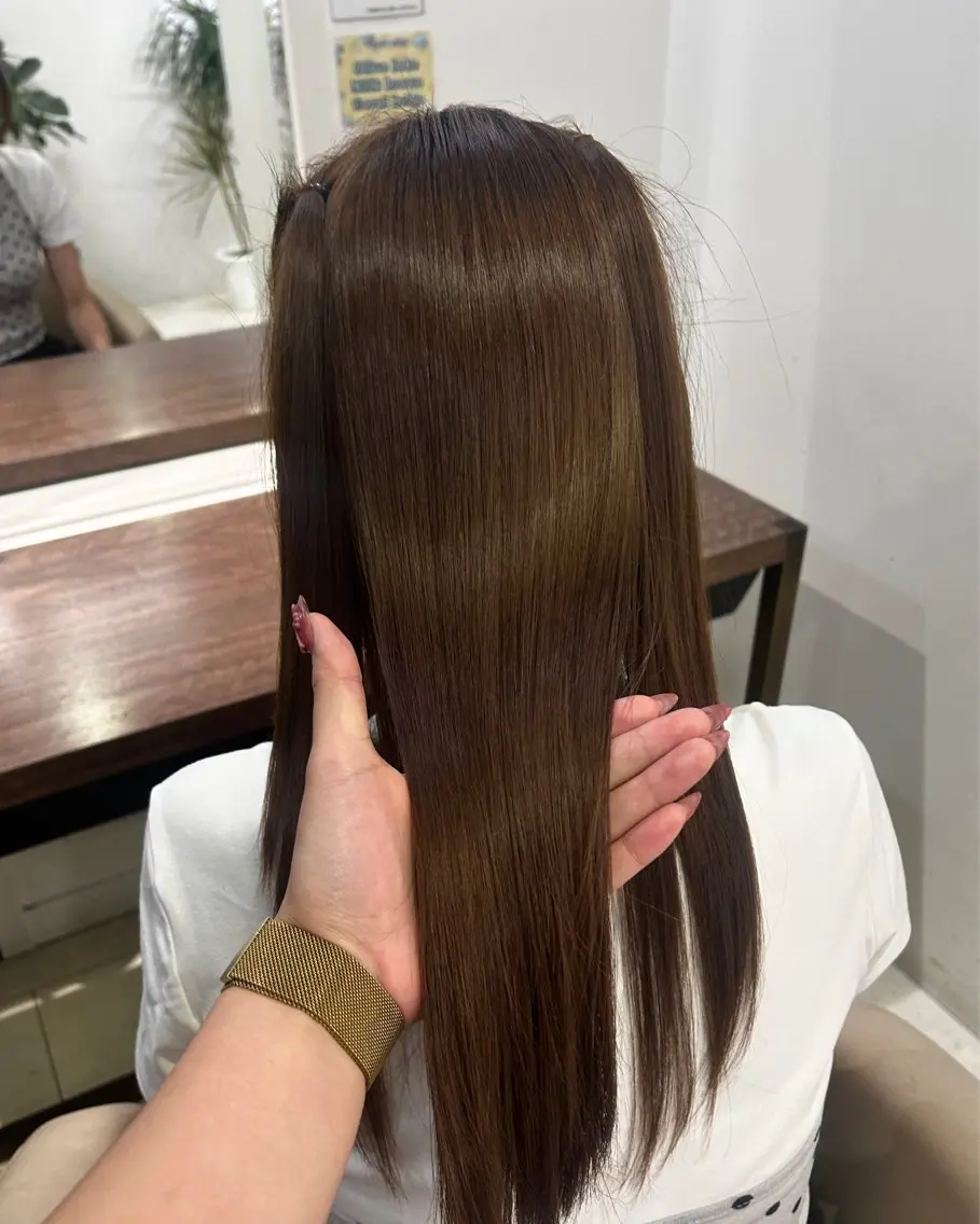 カラー ヘアカラー カラーモデル募集🍒 ブリーチなしWカラーのヘアスタイル