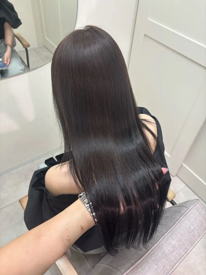 ロング カラー カット ヘアカラー トリートメント 広島/ヘアセット /ベージュ/わかなのヘアスタイル