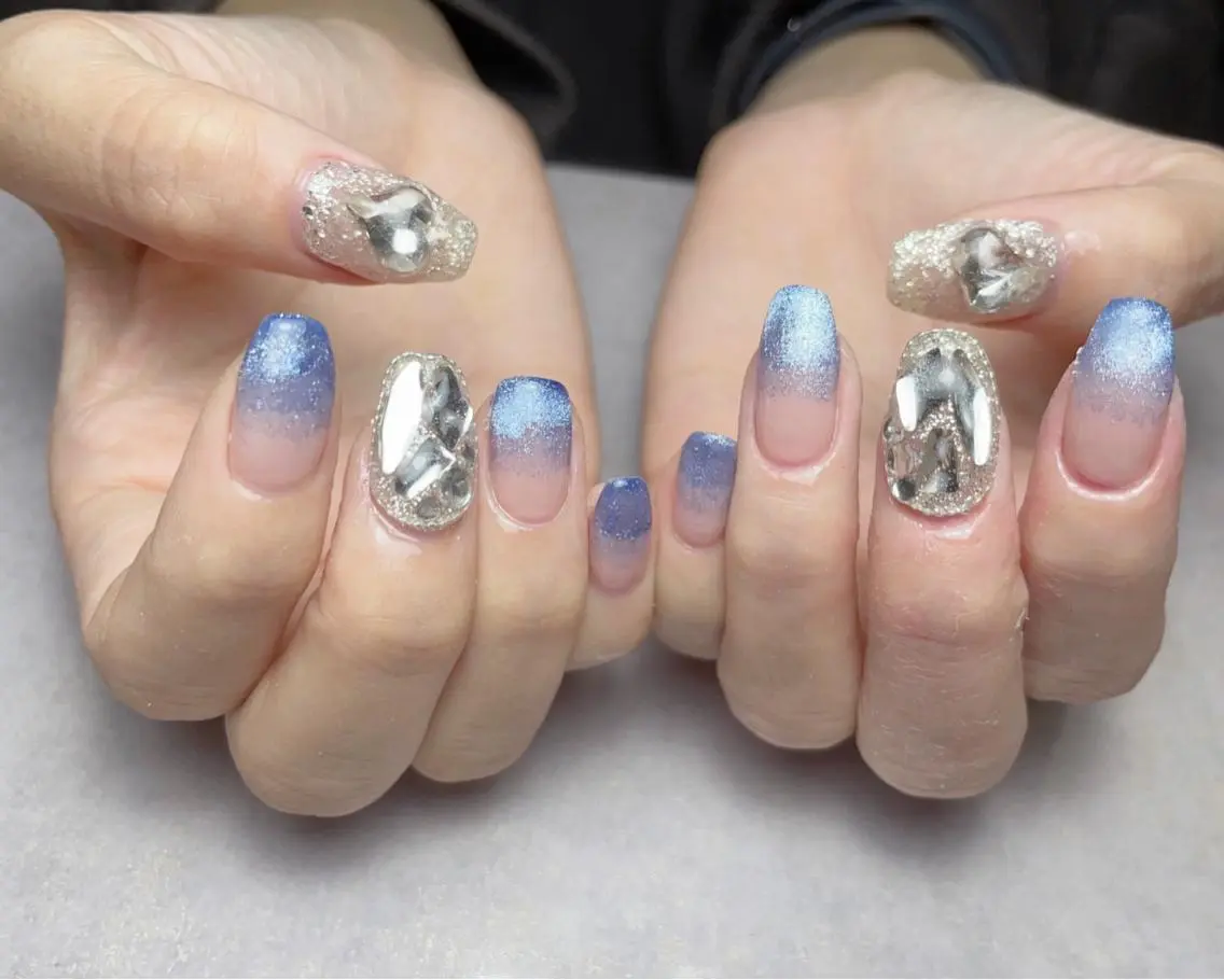 ネイル アートネイル マグネットネイル ワンホンネイル ハンドネイル BLANC.nail yuuのネイルデザイン
