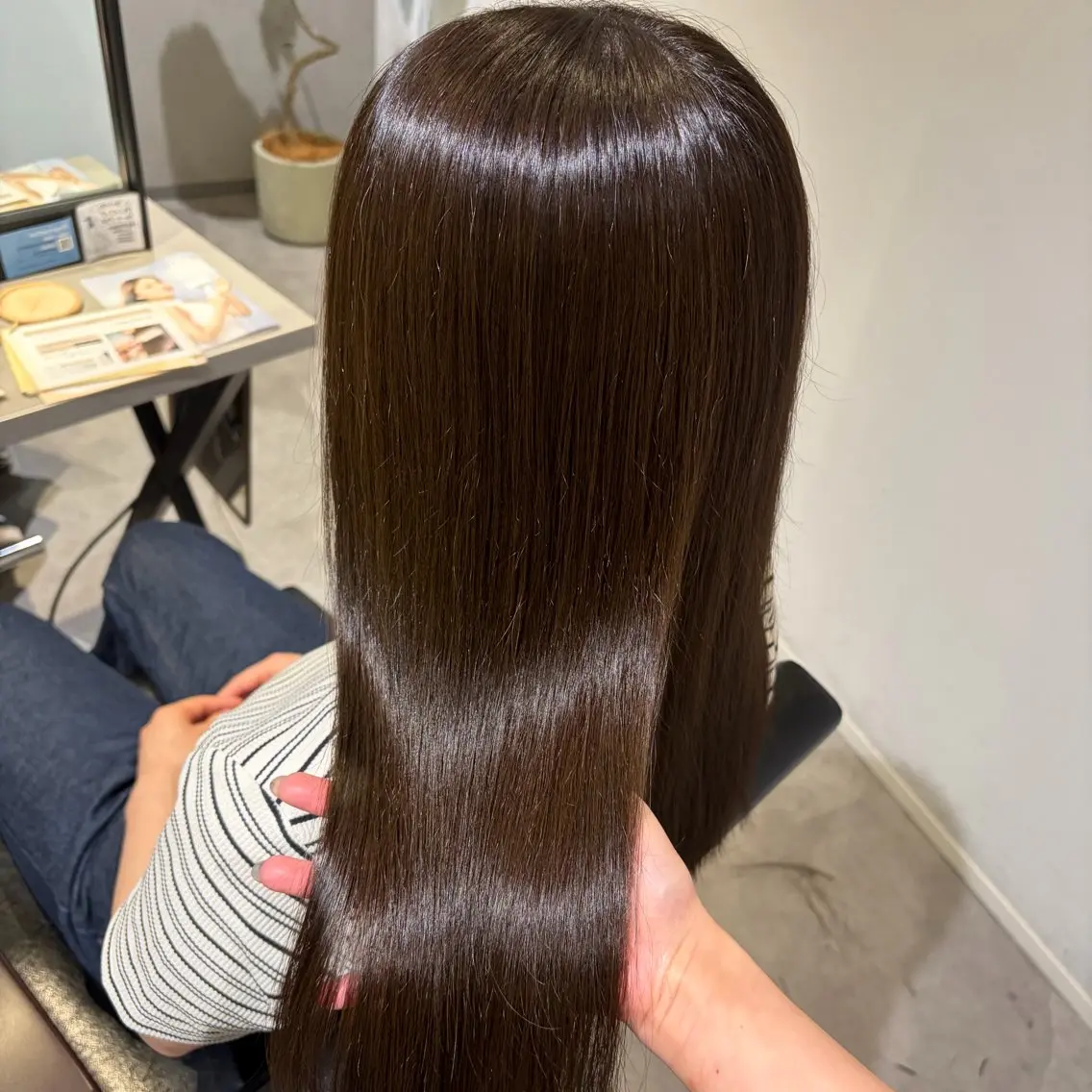 ロング カラー トリートメント カット ヘアカラー トリートメント MIRUKA/ 暖色カラー/ベージュのヘアスタイル