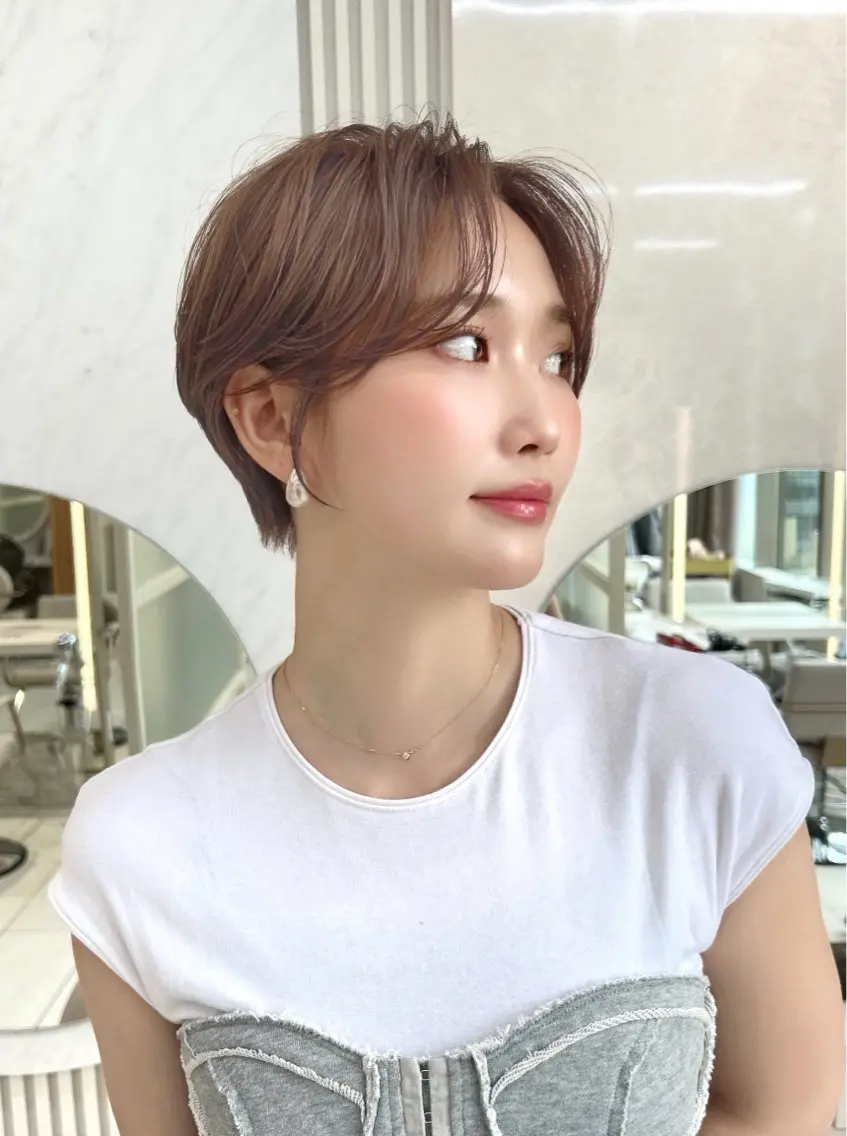 ショート カラー パーマ ヘアカラー トリートメント 銀座✨ショートボブ ショート/坂本亜裟海のヘアスタイル