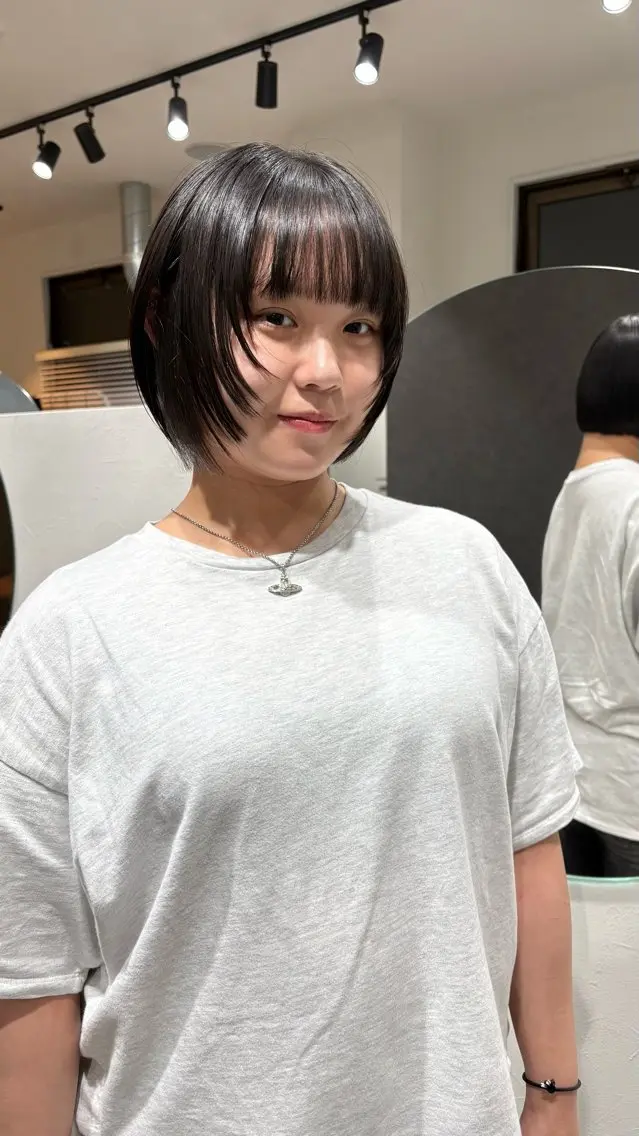 ショート ボブ 顔まわりレイヤー レイヤーカット ボブ/レイヤー /河内温太のヘアスタイル