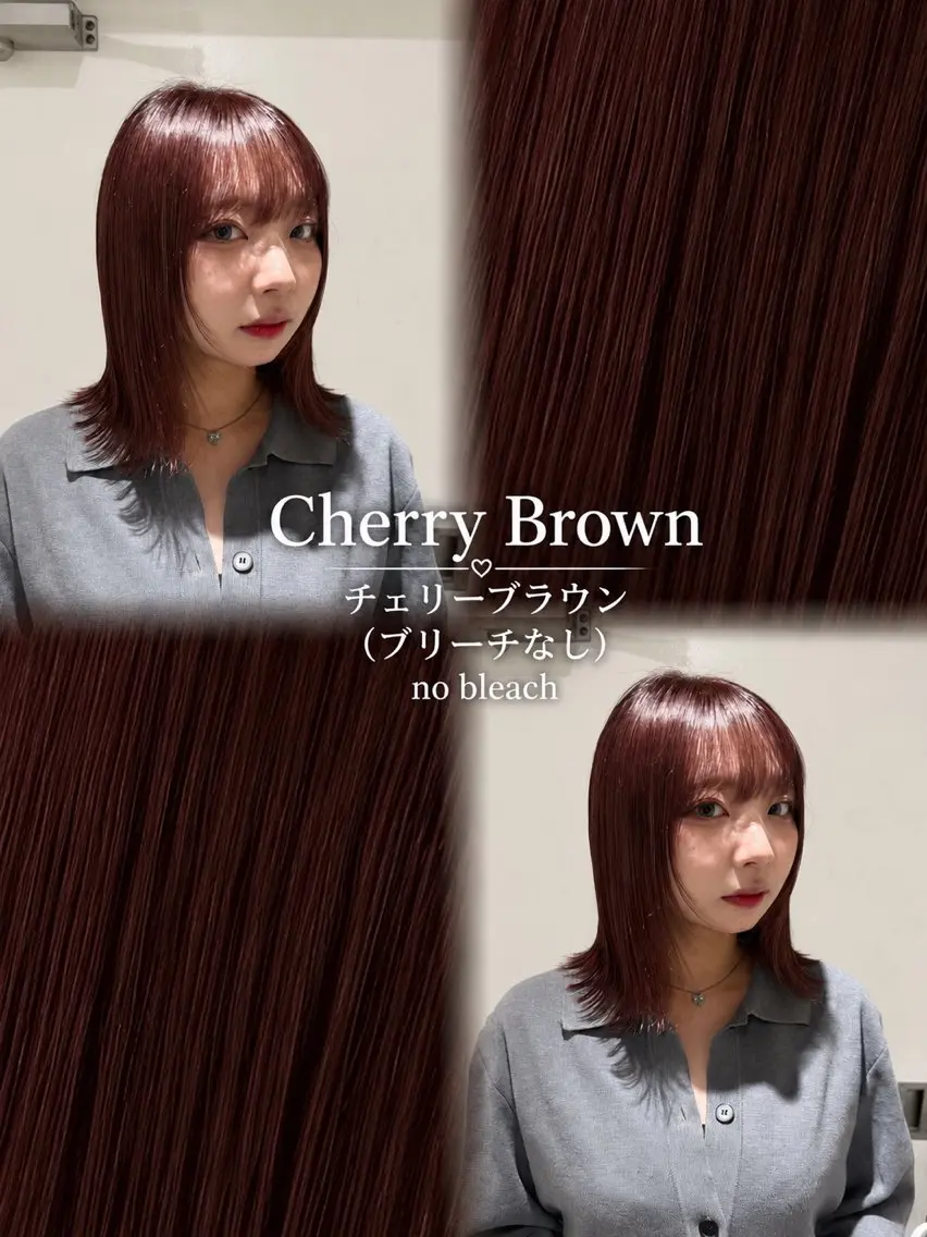 ミディアム 韓国風ヘア レイヤーカット 外ハネヘア カット ヘアカラー トリートメント ベージュカラー/ボブ /SHIORIのヘアスタイル