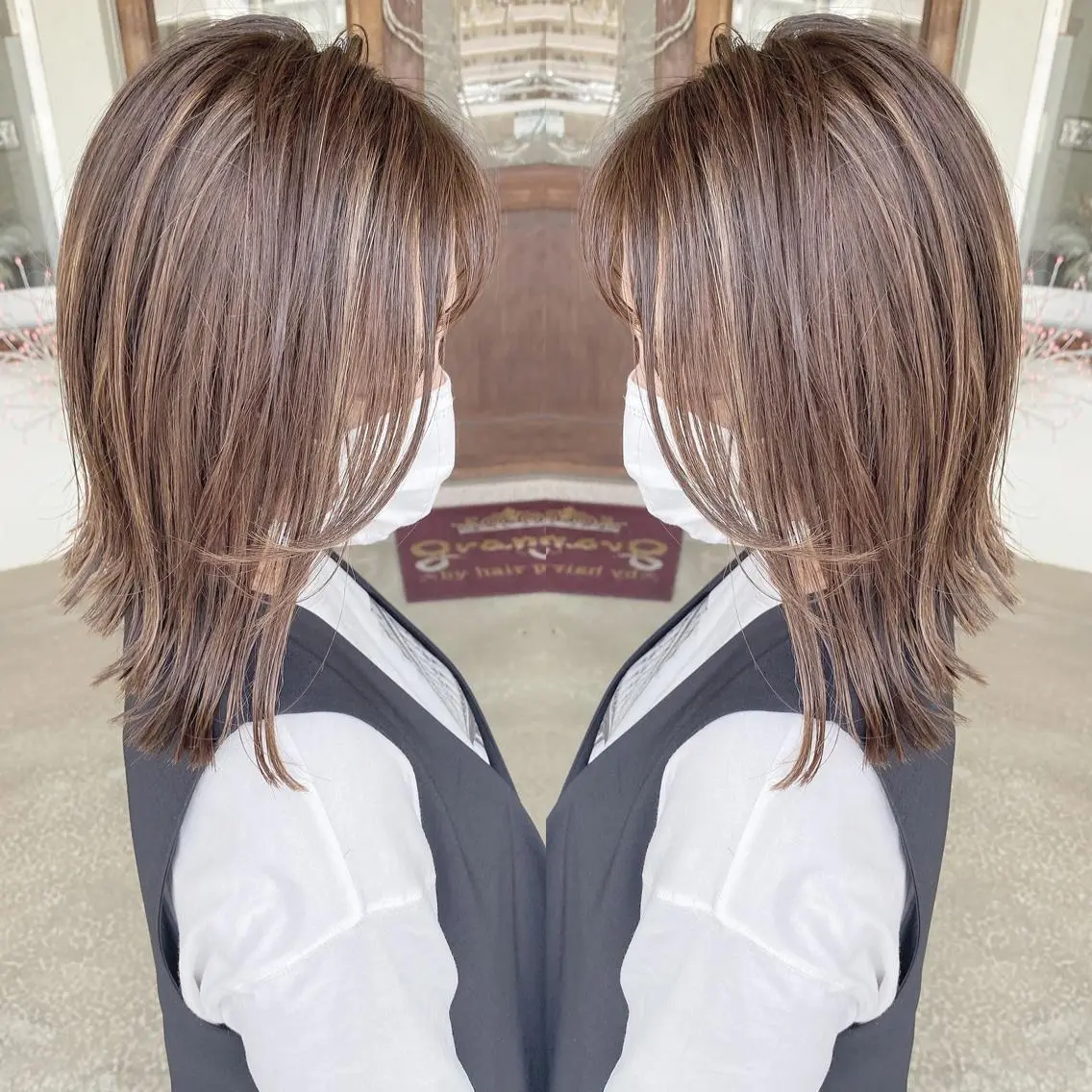 ミディアム カラー イルミナカラー カット ヘアカラー grand juteのヘアスタイル