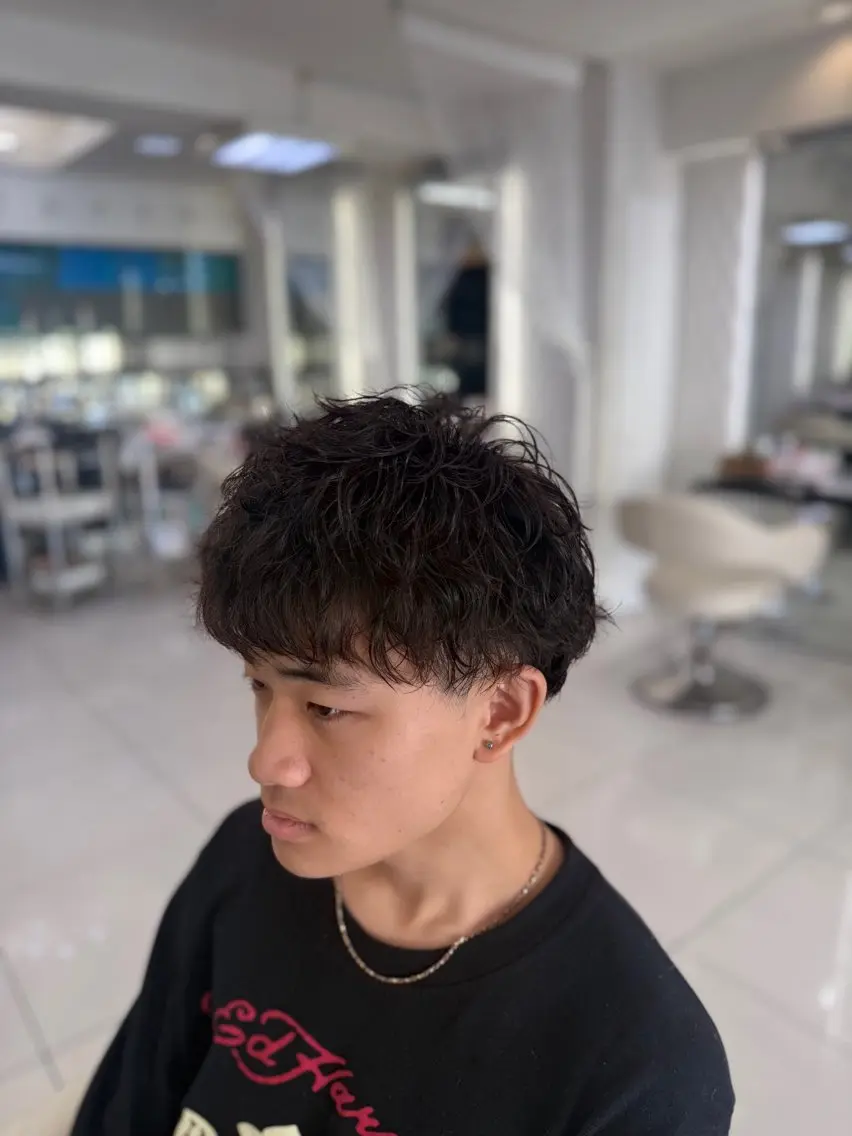 ショート パーマ メンズ カット パーマ 🔥men's特化 🔥三上 拓真のヘアスタイル