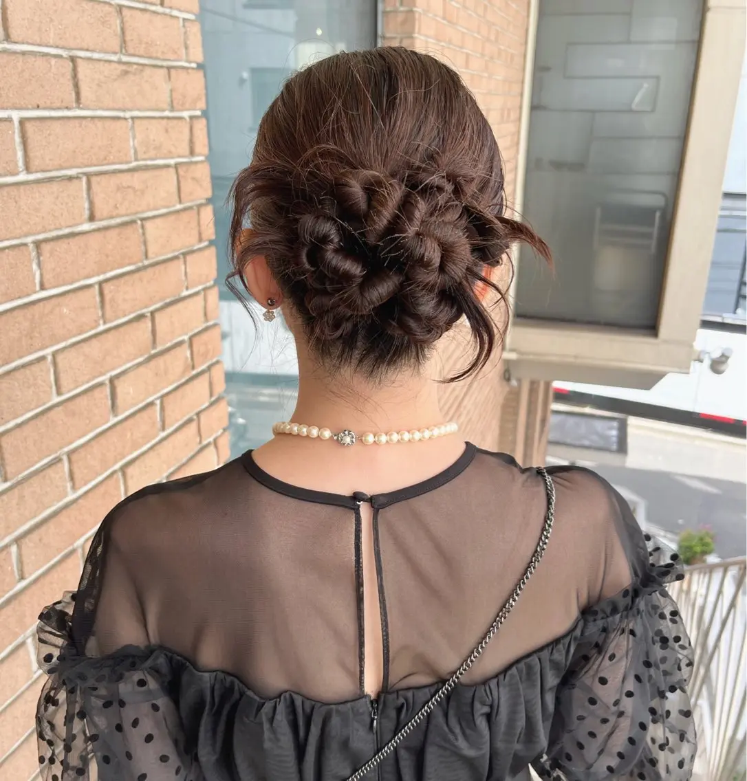 ロング ヘアアレンジ ヘアセット ヘアセット💘 似合わせカラーのヘアスタイル