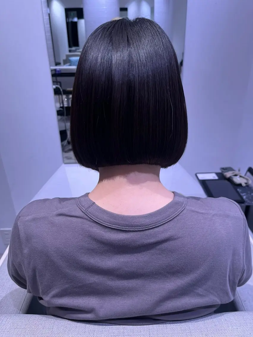ミディアム パーマ 縮毛矯正 銀座/似合わせカット /髪質改善/油谷樹️のヘアスタイル