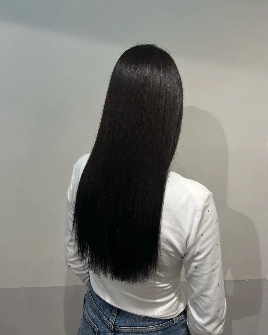 ロング カラー ブリーチ ブラウンカラー 透明感カラー ダークブラウン デザインカラー ヘアカラー トリートメント sayuri /大阪・心斎橋美容師のヘアスタイル