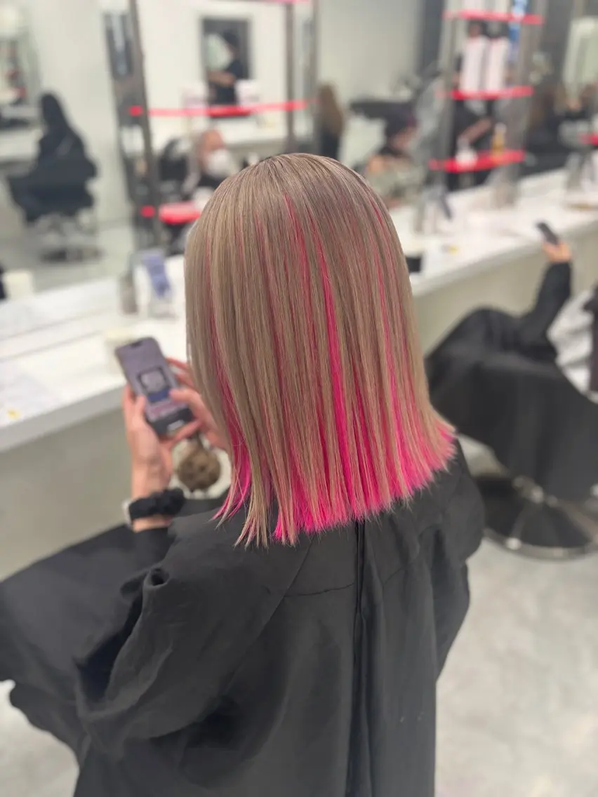 カラー デザインカラー ヘアカラー トリートメント 🎀ツヤ髪✖︎ 暖色🎀RYUKAのヘアスタイル