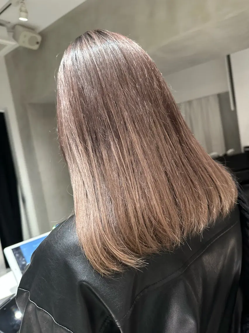 ロング カラー ヘアアレンジ ヘアカラー オリーブ透明感カラー 表参道/MIKUのヘアスタイル