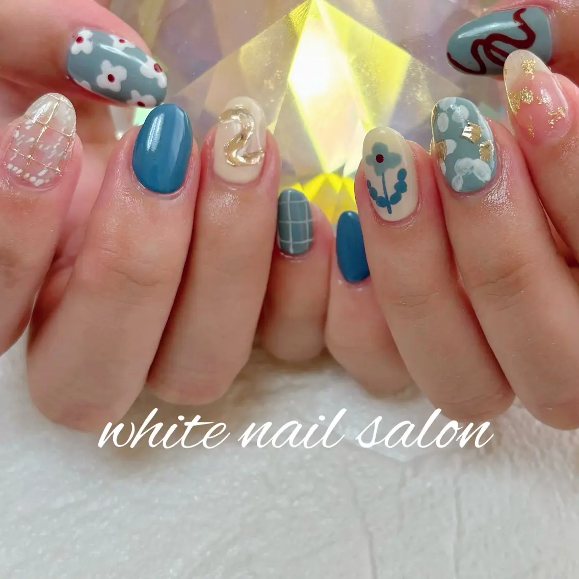 ネイル フットネイル 持ち込み ハンドネイル white nail salonのネイルデザイン