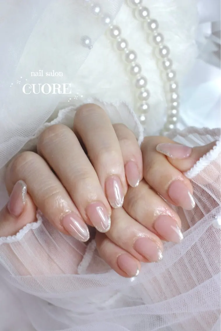 ネイル ラメ(グリッター) オフィスネイル ワンカラーネイル ハンドネイル nail salon CUOREのネイルデザイン