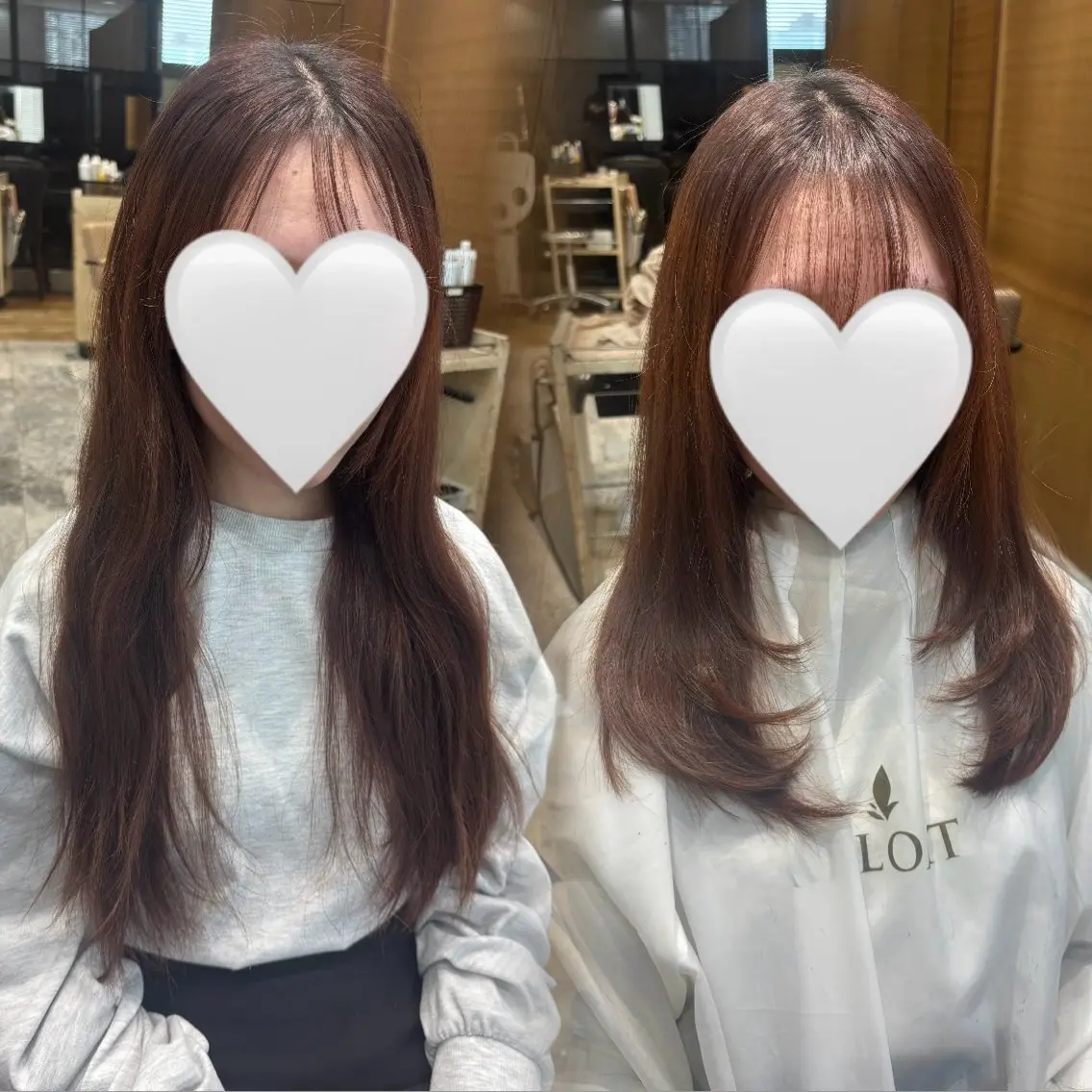ロング カット 🎀韓国ヘア🎀 𝓡𝓲𝓷𝓱𝓪のヘアスタイル