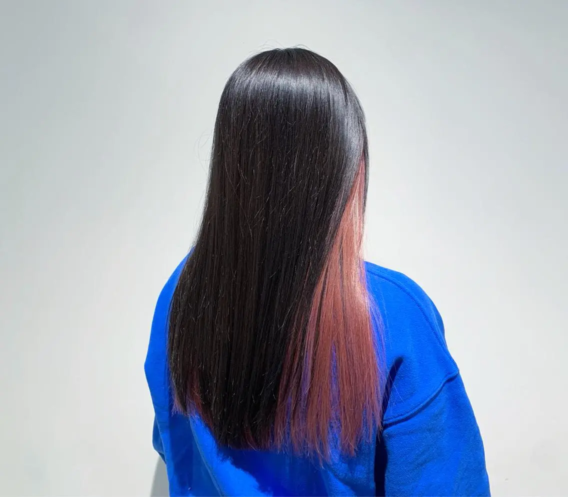 ロング カラー ピンクカラー corazon Maoのヘアスタイル