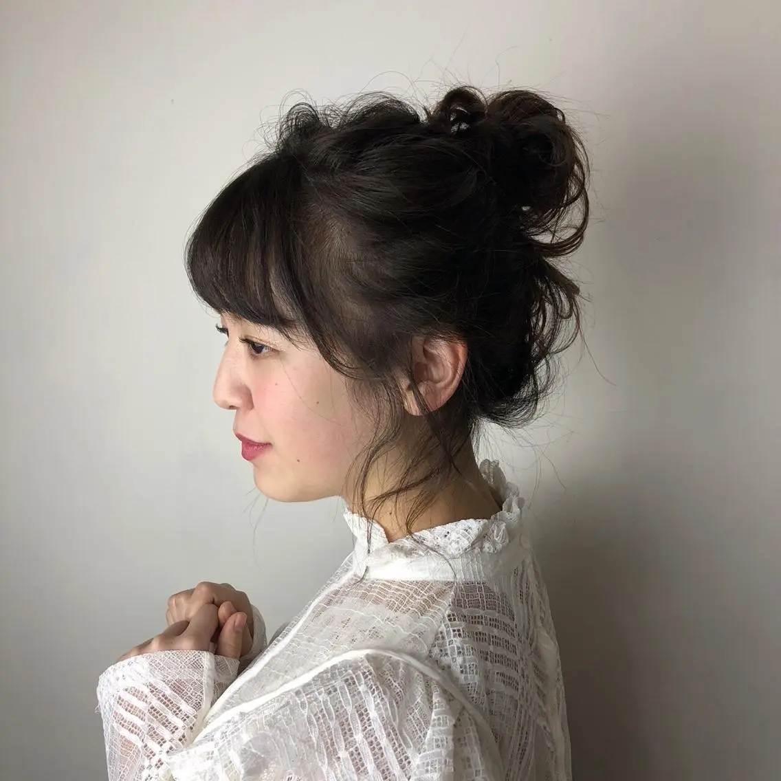 セミロング カラー パーマ ヘアアレンジ 川上 智汐のヘアスタイル