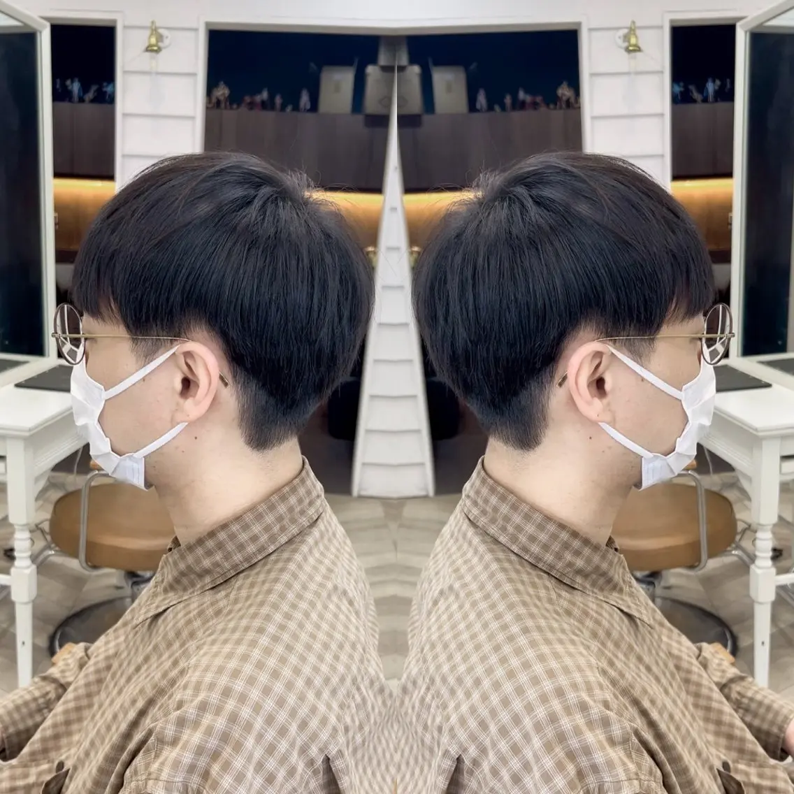 ショート メンズ マッシュ ツーブロック 塚本/豊橋メンズ特化 パーマ、ヘッドスパのヘアスタイル