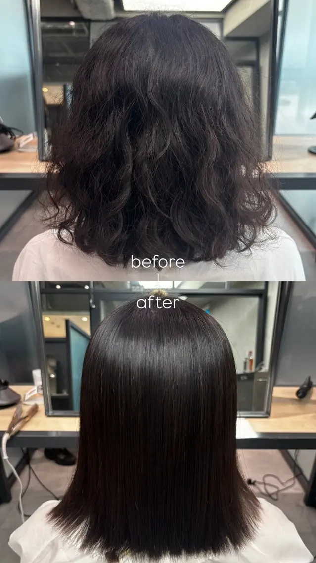 ミディアム ミディアムパーマ 縮毛矯正 縮毛矯正 nana/銀座 /縮毛/ブリーチのヘアスタイル