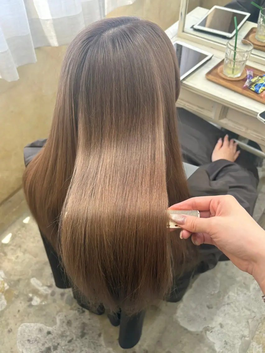 ロング ヘアカラー トリートメント Retsu /UniQのヘアスタイル