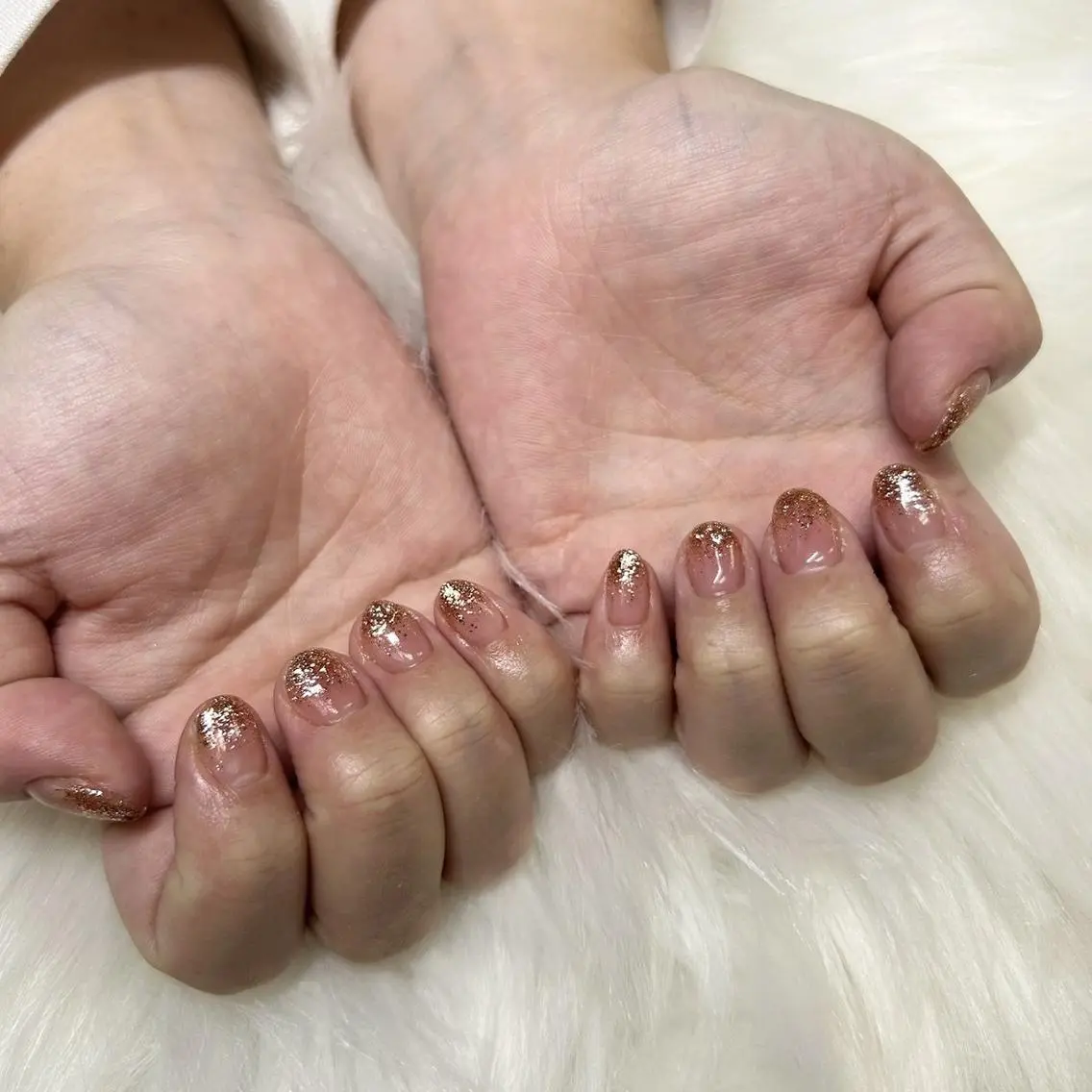 ネイル グラデーション ラメ(グリッター) ラメグラデーション nail salon chai 上本町のネイルデザイン