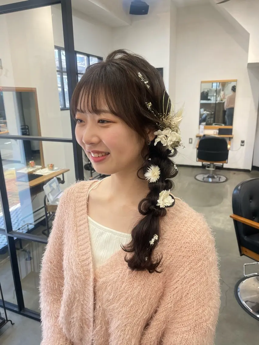 ロング ヘアセット くすみベージュカラー 🪻HARUKAのヘアスタイル