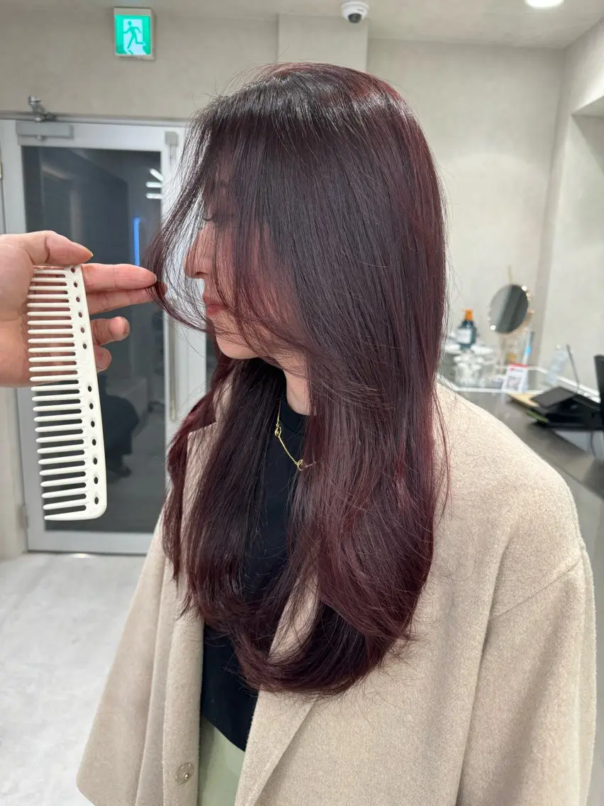 セミロング カット ヘアカラー トリートメント 顔周り🇰🇷ロンド レイヤー✨カジワラのヘアスタイル