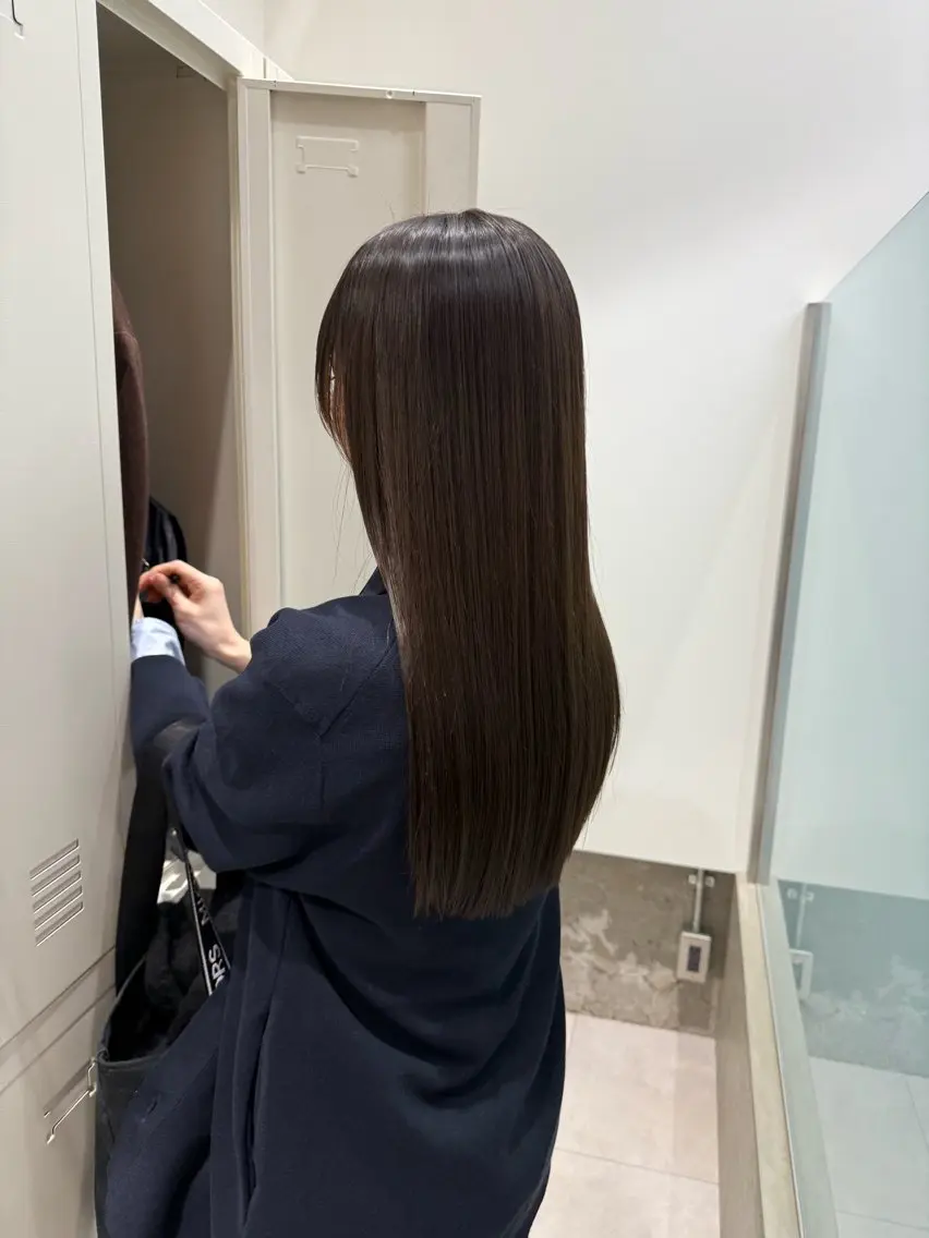 セミロング カラー パーマ 縮毛矯正 カット 縮毛矯正 トリートメント 縮毛矯正+モテカラー 🎀✨MIHOのヘアスタイル