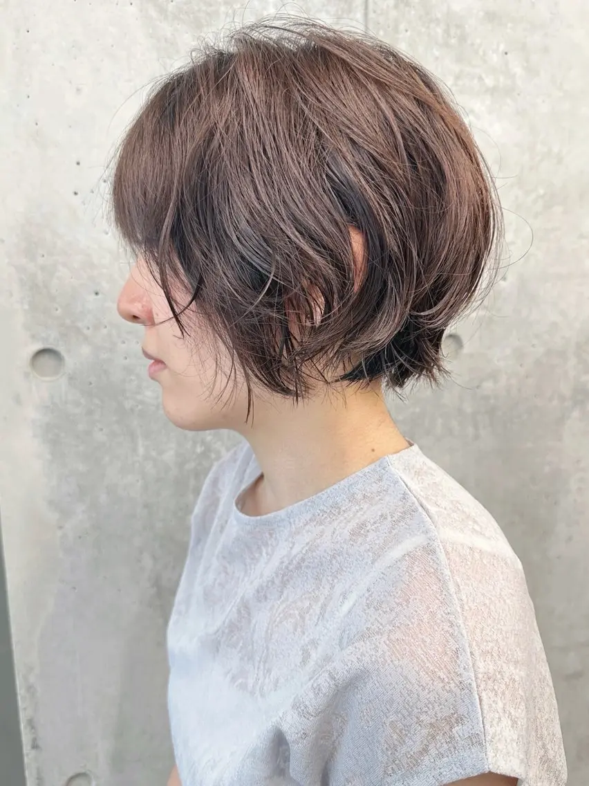 ショート パーマ カット パーマ ボブ/ゆるふわ ボブパーマ/とういのヘアスタイル