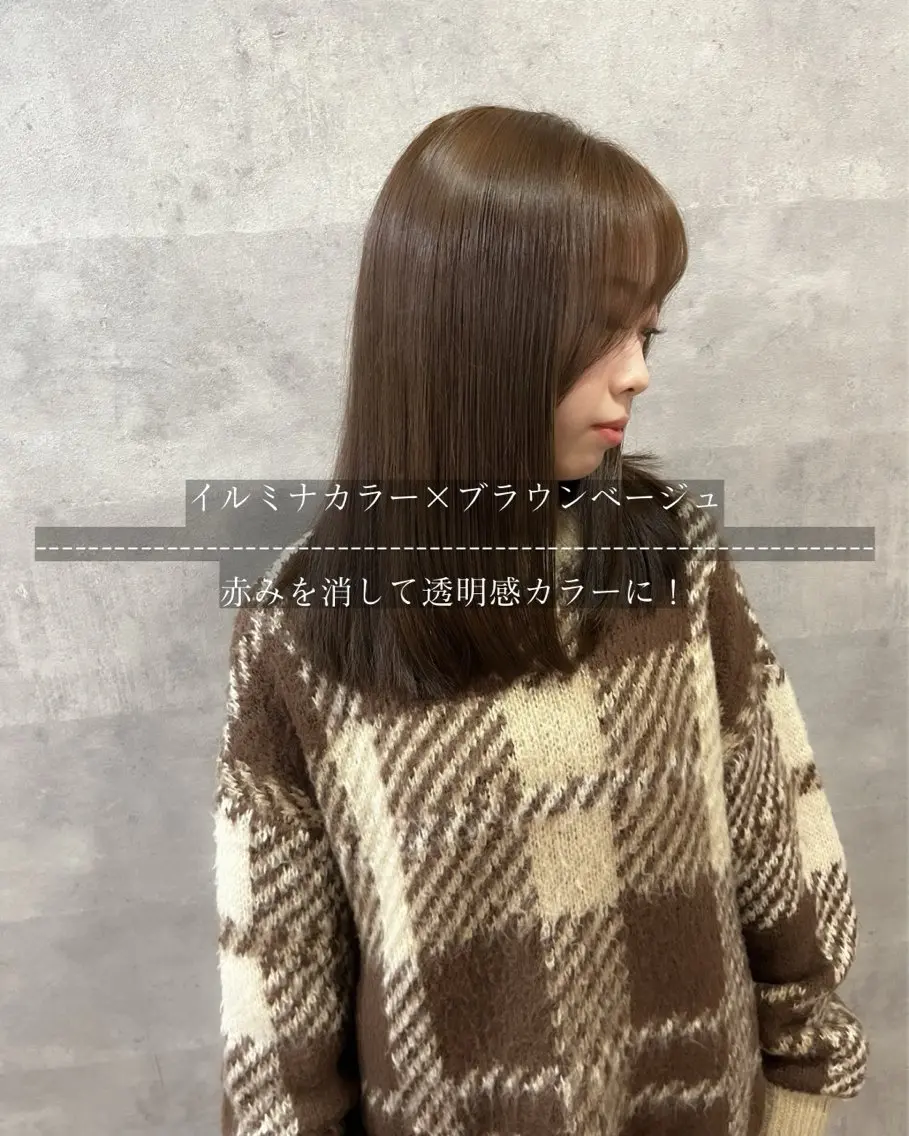 ミディアム カラー Grow by NYNY 坂本 理輝のヘアスタイル
