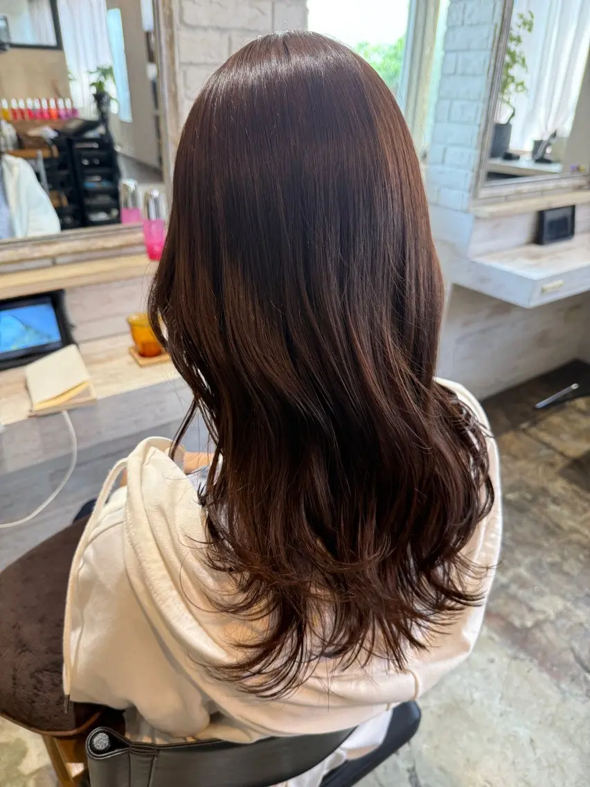 セミロング カラー カット ヘアカラー トリートメント 透明感カラー/パーマ 🌀アオノのヘアスタイル
