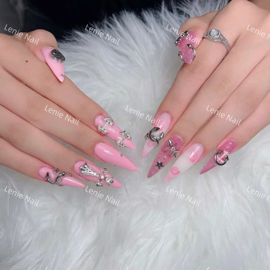 ネイル アートネイル 韓国ネイル 持ち込み ワンホンネイル ハンドネイル Lenie Nail Salonのネイルデザイン