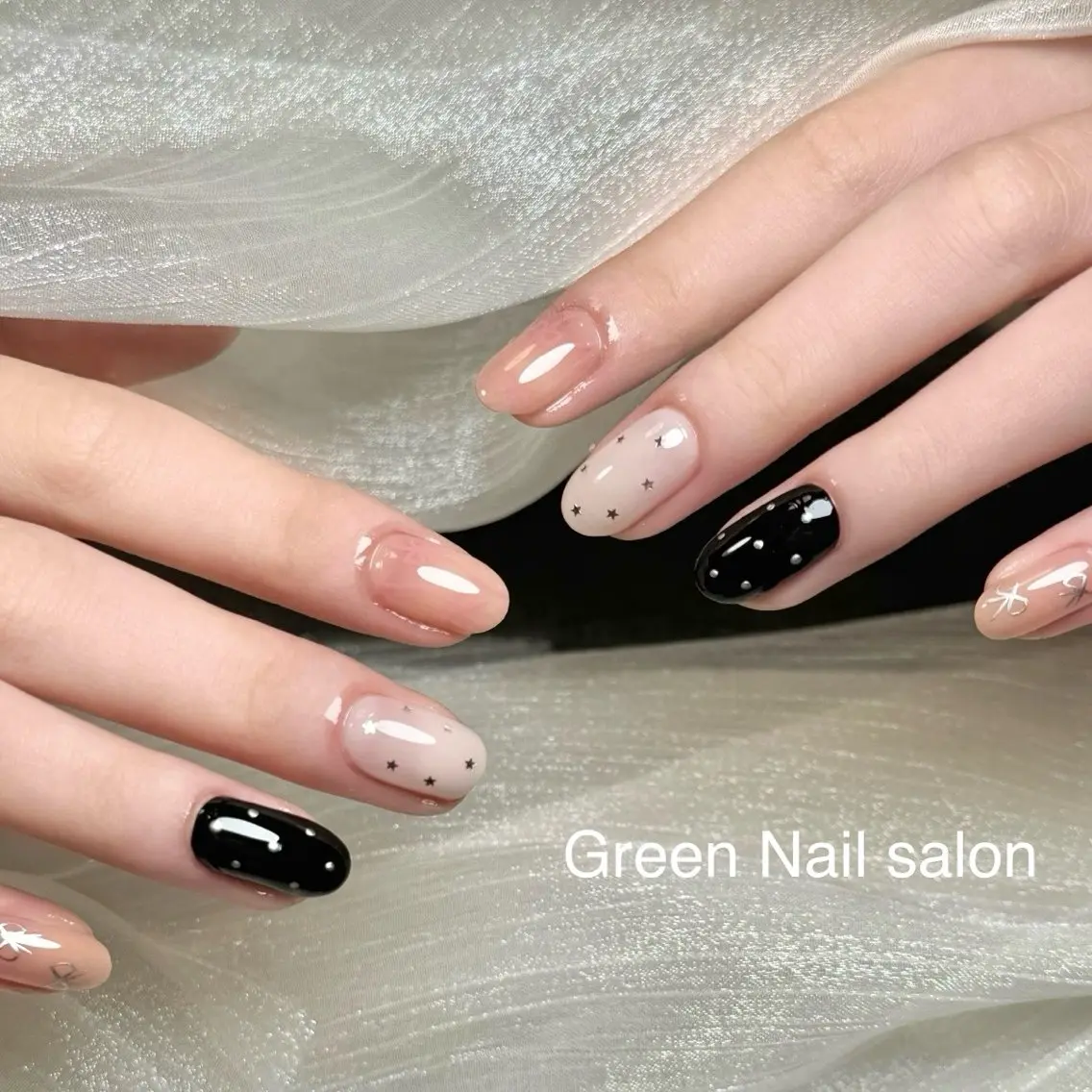 ネイル 持ち込み ワンホンネイル GreenNail salonパラジェルのネイルデザイン
