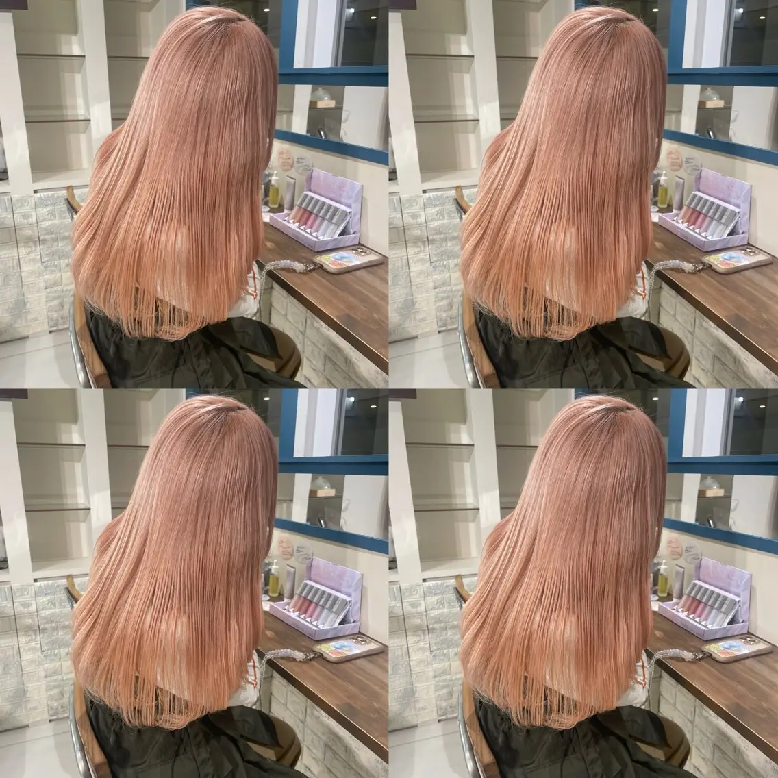 カラー ベージュカラー ピンクカラー ピンクベージュ luck みうのヘアスタイル