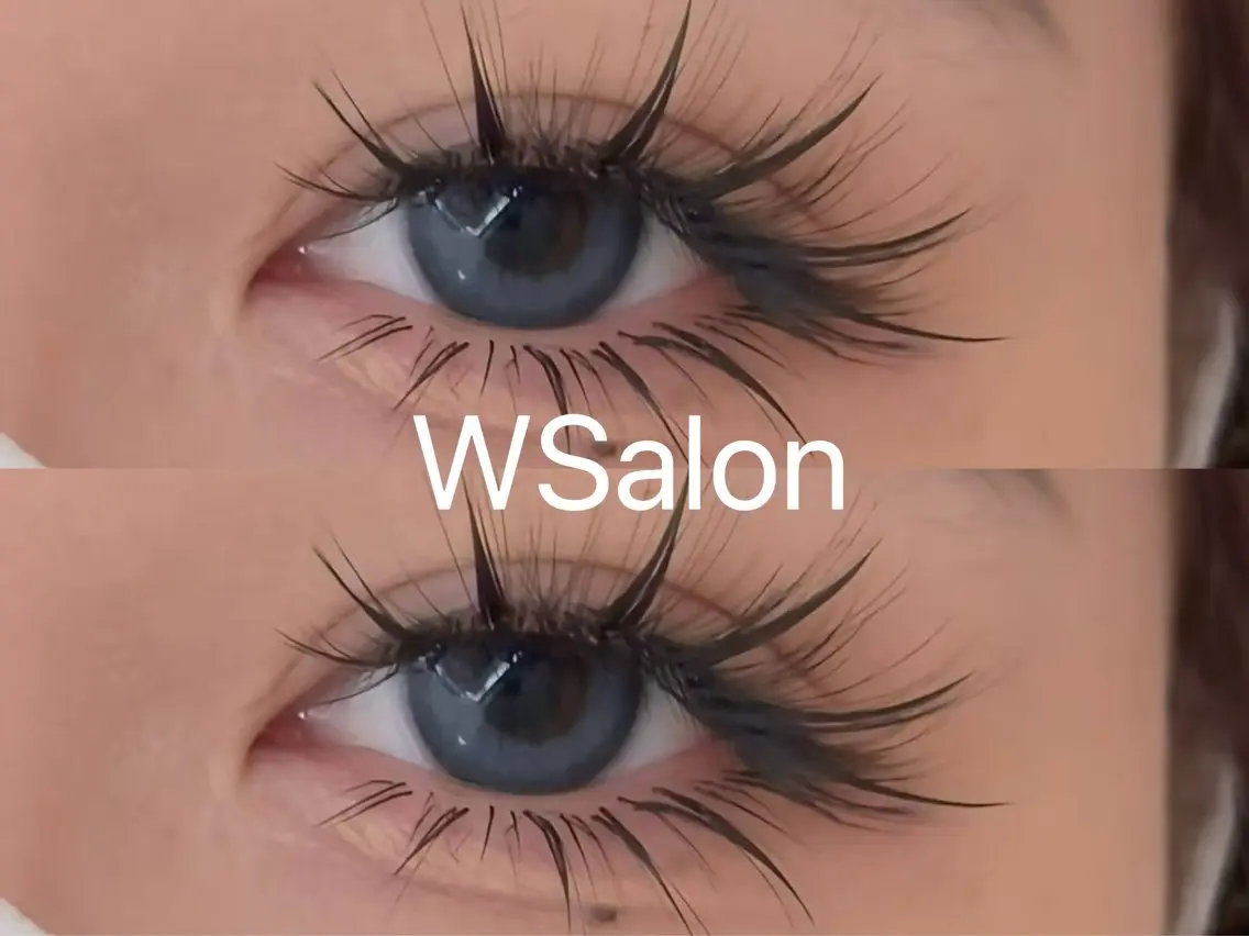 マツエク・マツパ 付け放題 バインドロック カラーマツエク フラットラッシュ 韓国風マツエク W Salon アイラッシュのマツエク・マツパデザイン