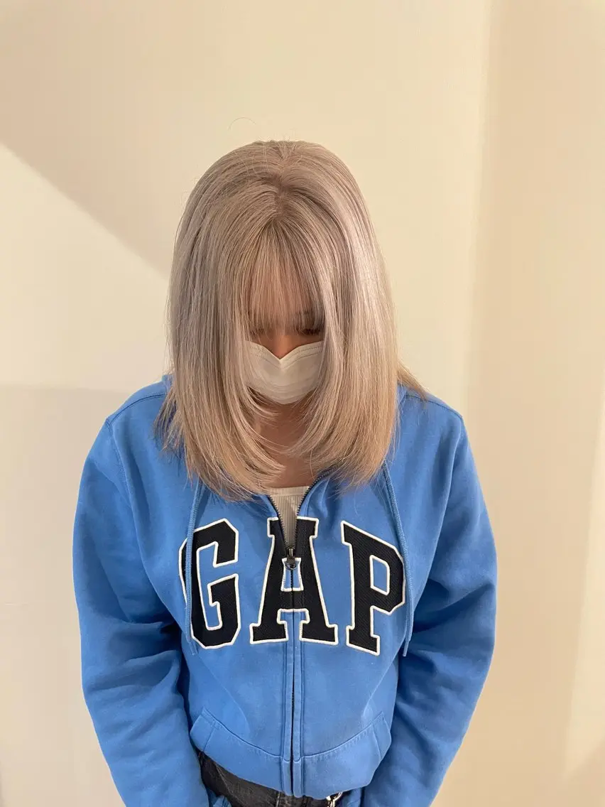 ミディアム カラー 髪質改善 トリートメント カット ヘアカラー トリートメント 渋谷 留菜のヘアスタイル