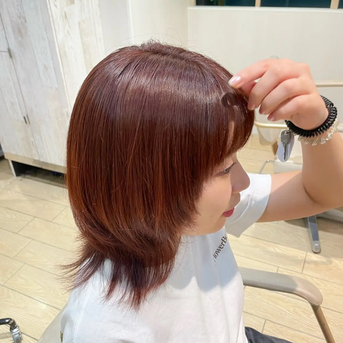 ミディアム ヘアカラー 似合わせカット⌇ヘア セット⌇A i‎🤍のヘアスタイル