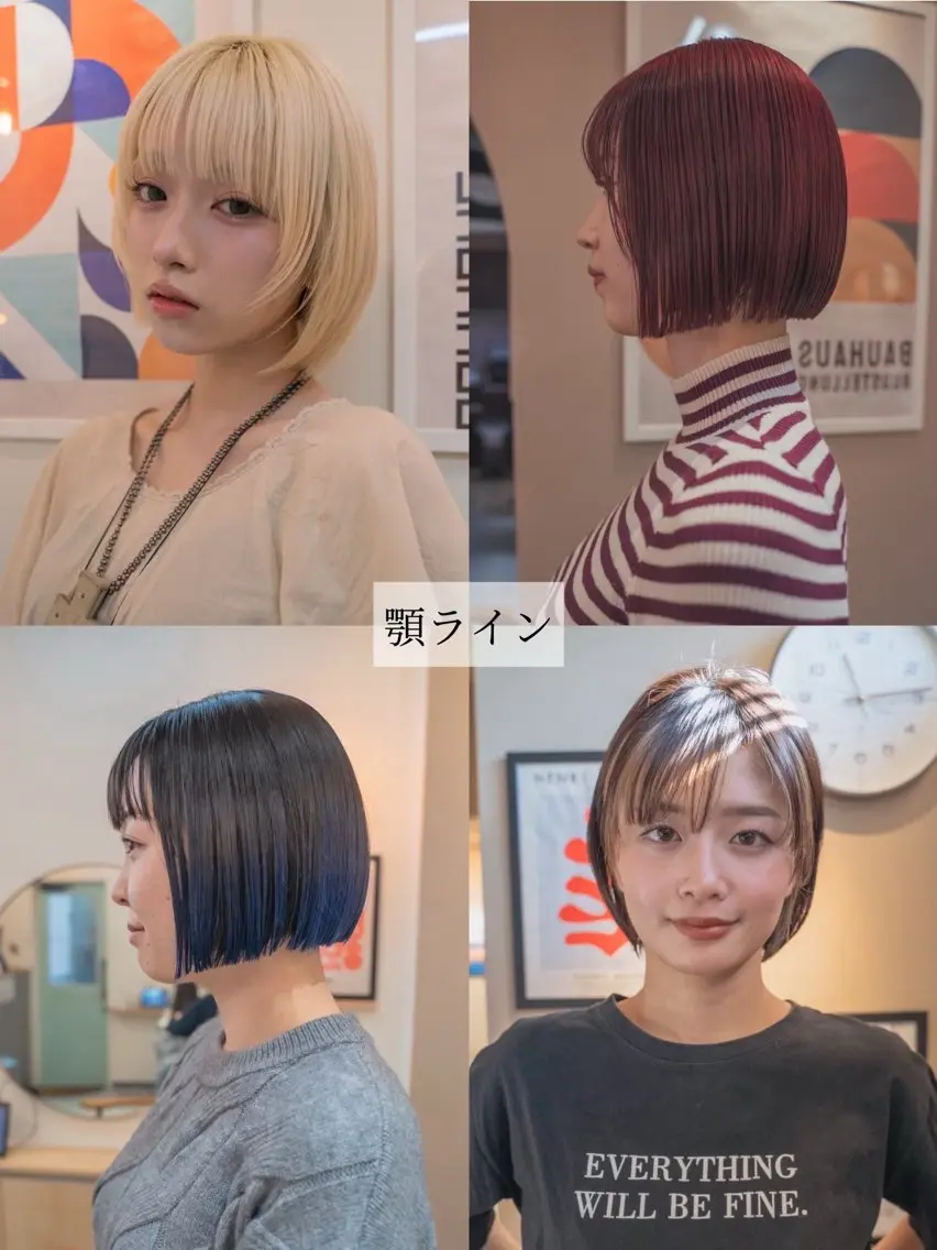 ショート カラー カット 〈ボブ〉縮毛矯正 船橋駅5分/鈴木杏美のヘアスタイル