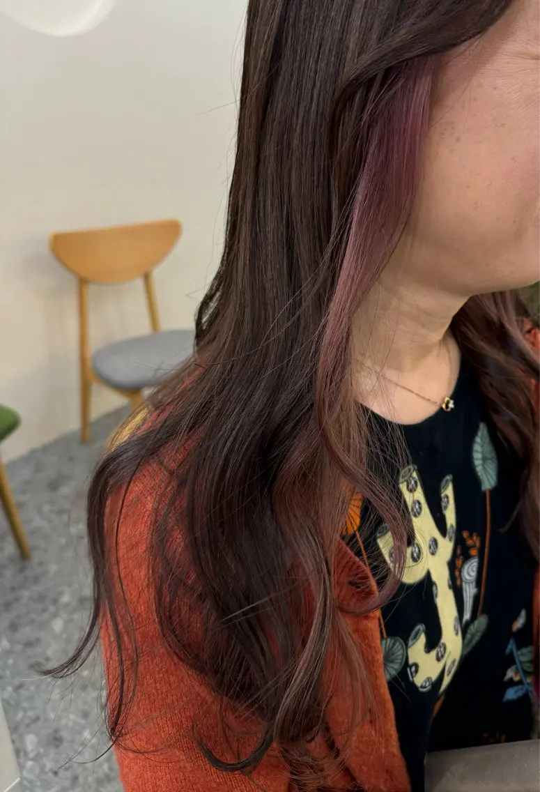 ロング カラー インナーカラー LoRE hair 四条河原町　西尾友里のヘアスタイル