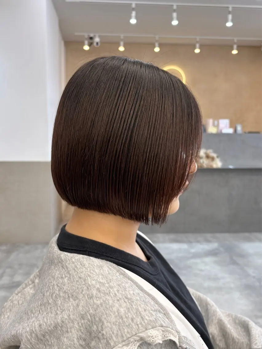 ショート ヘアカラー トリートメント 紅葉☘ ̖́- /似合わせカットのヘアスタイル