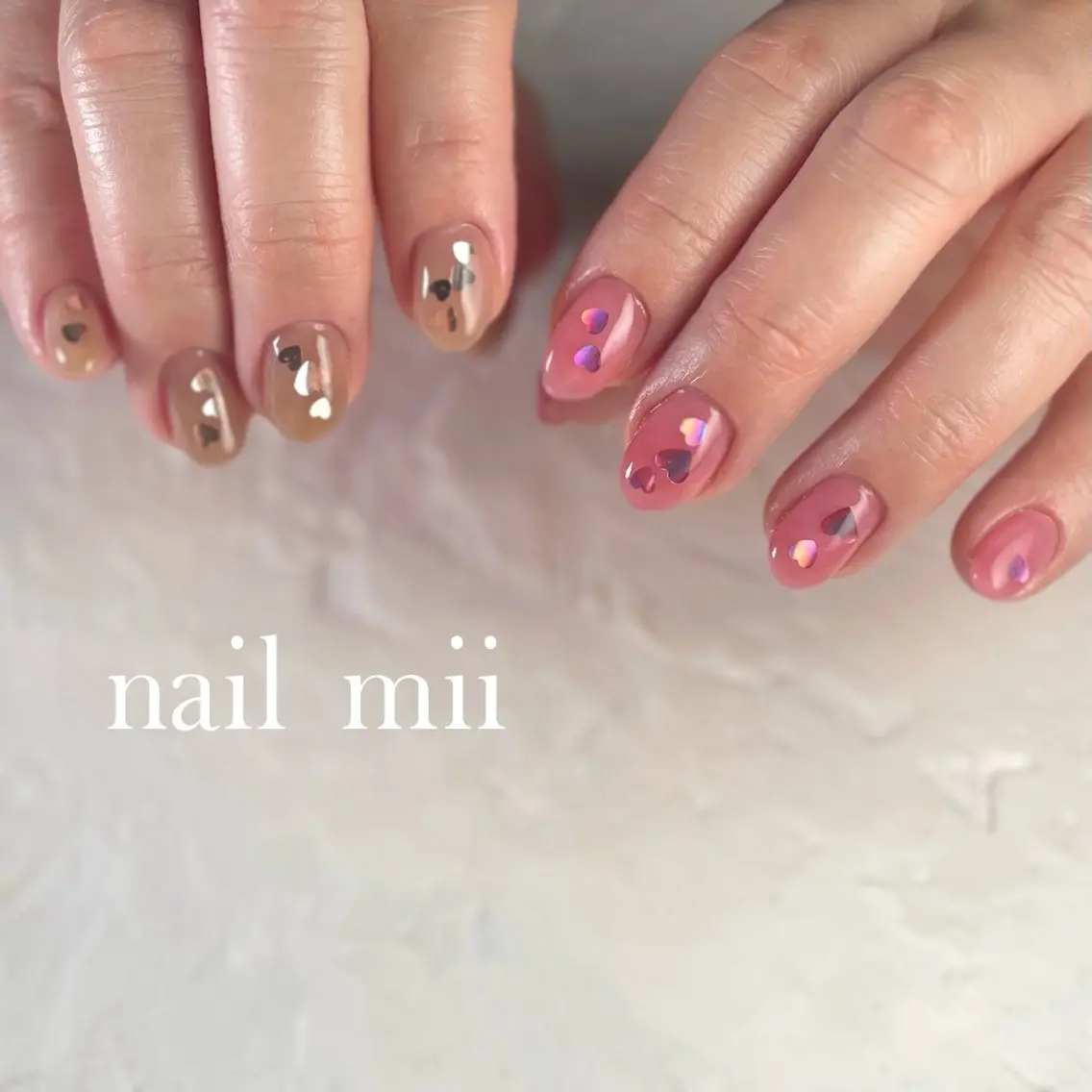 ネイル ハート シンプルネイル nail mii HIROMIのネイルデザイン