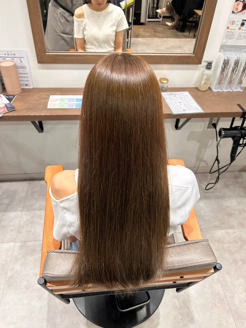 ロング カラー 名駅🎀*॰ॱ透明感 カラー かほのヘアスタイル